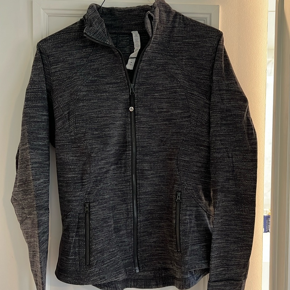 Lululemon Forme jacket, charcoal tweed, sz 12